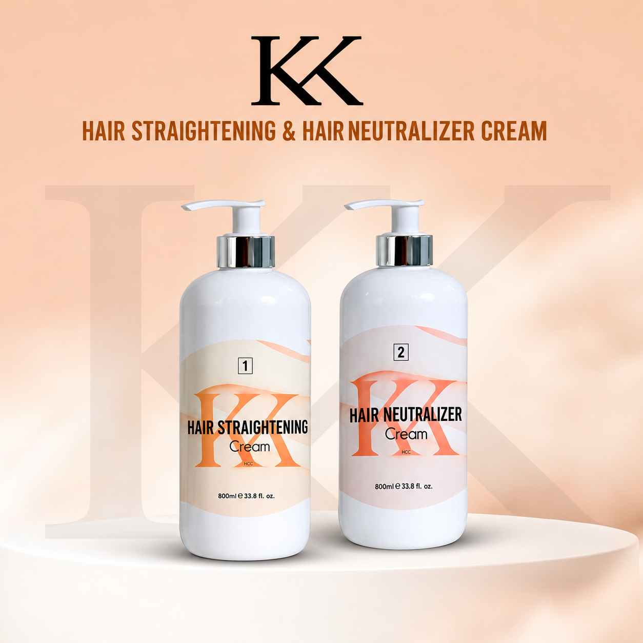 KK Hair Straightening & Hair Neutralizer Cream – Professional 2-Step System